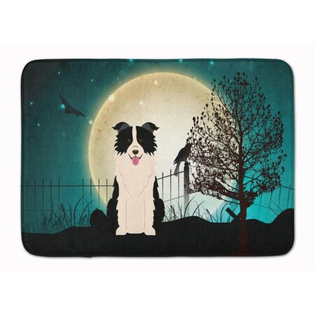 Carolines Treasures Halloween Border Collie Black and White Machine Washable Memory Foam Mat BB2308RUG
